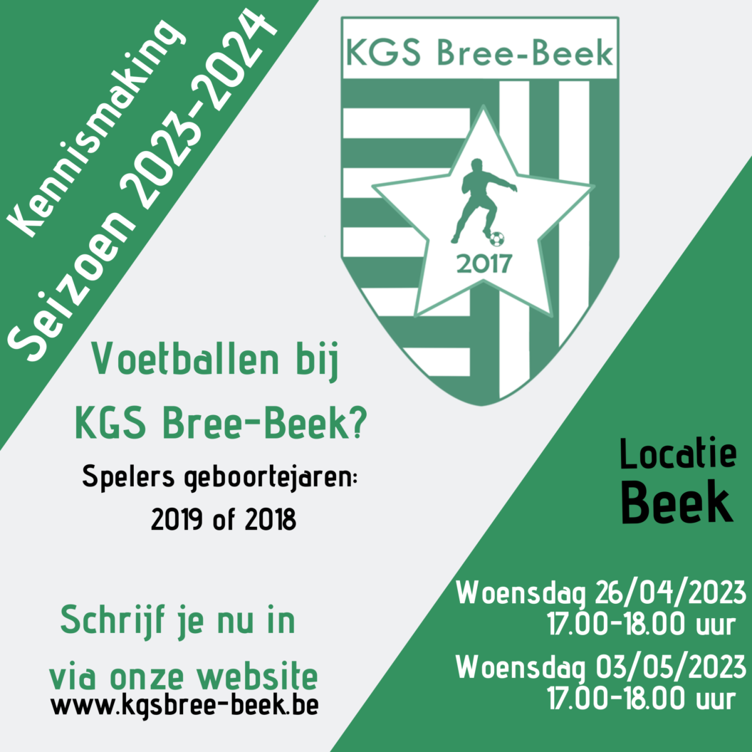 Kennismakingstrainingen Kgs Bree Beek